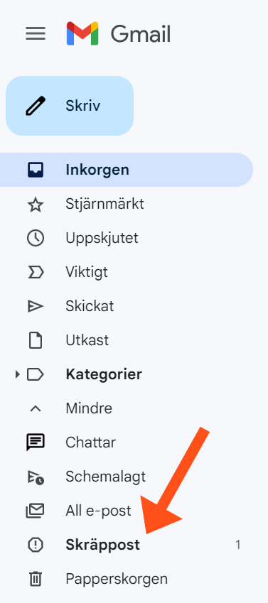 Gmail &ndash; skr&auml;ppostmapp