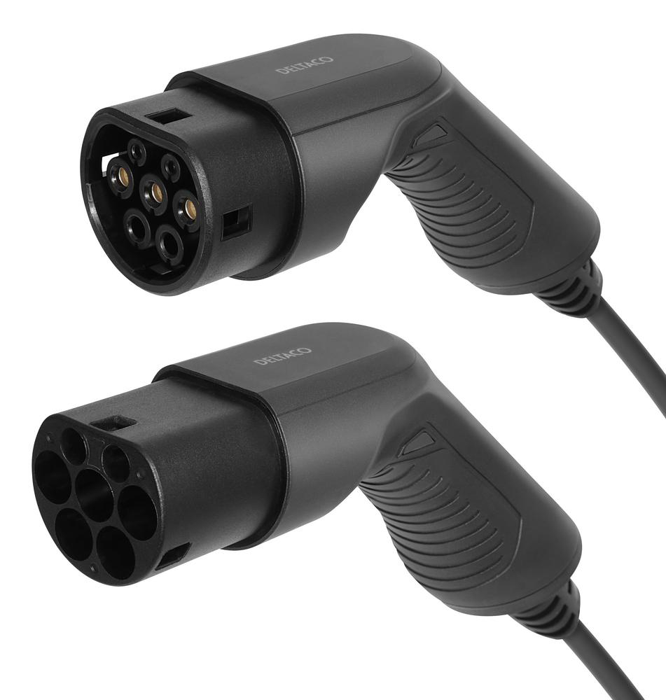 Laddkabel e-Charge 3,6 kW Typ2 till Typ2, 16A, 7m Deltaco - Volvo - VW - Kia - Skoda - Renault - Audi - BMW - Ford