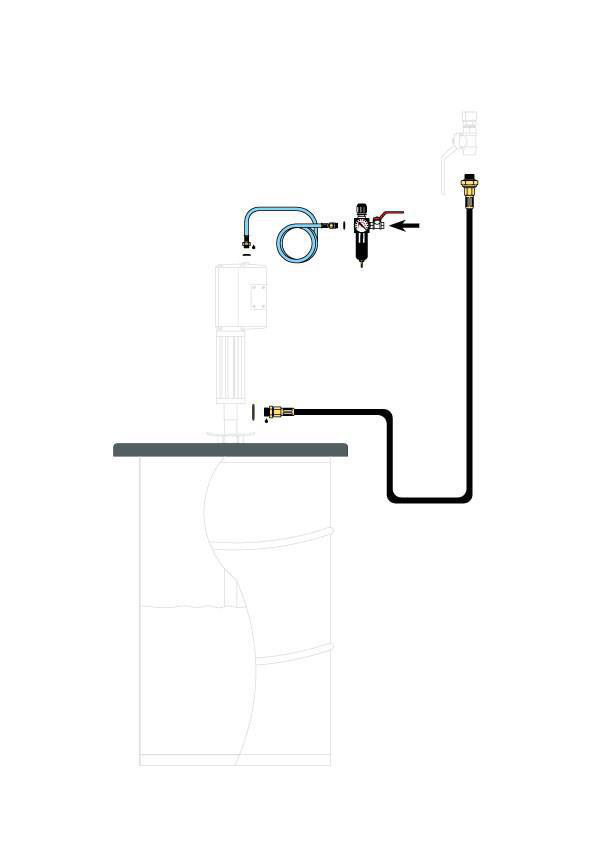 Installationssats fett för 180 kg fat Alentec Orion