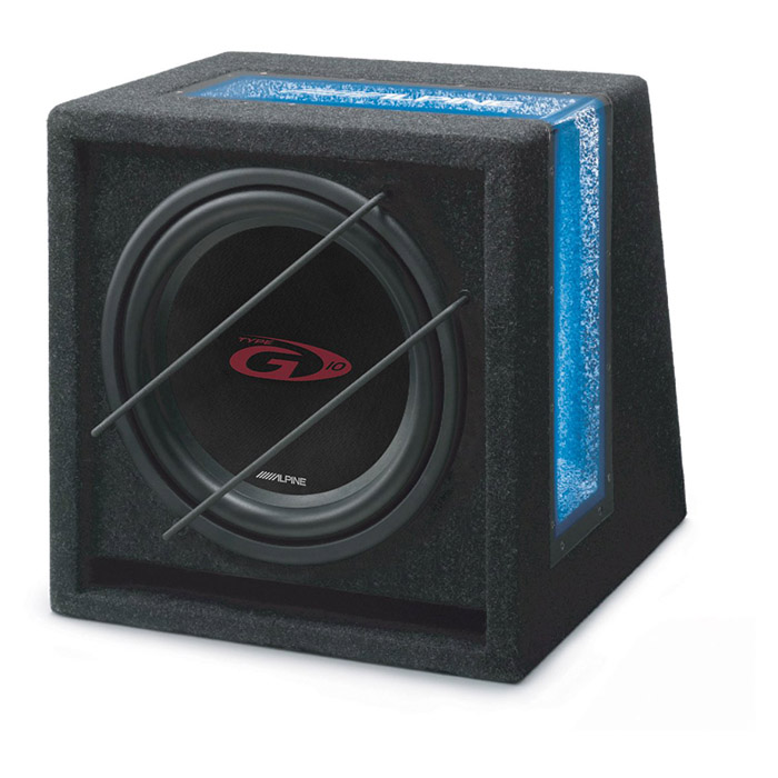 Alpine SBG-1044BR 10-tums Type-G subwoofer i basreflexlåda med akrylfö