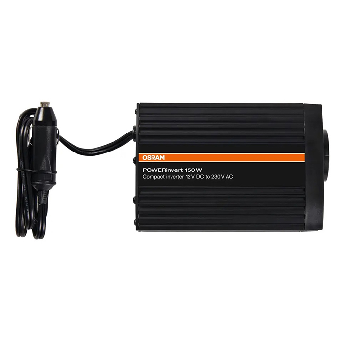 DC/AC-inverter Osram Powerinvert 150 W, 12 V till 230 V, modifierad si