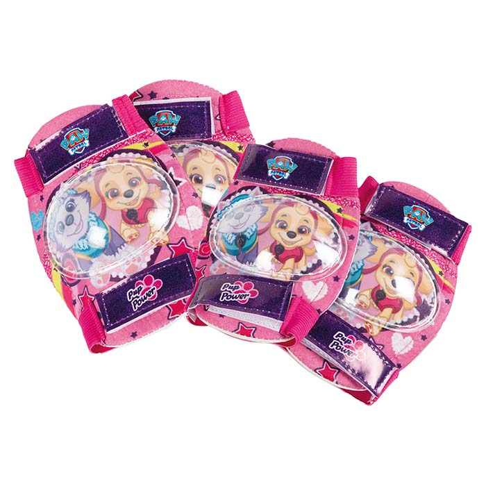 Knä- och armbågsskydd Paw Patrol rosa nivå 1 för barn upp till 25 kg (