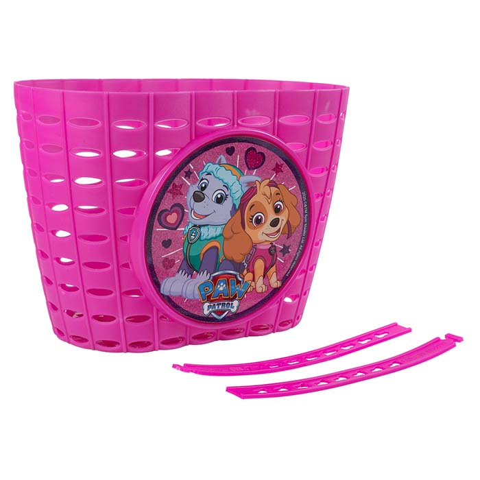Cykelkorg Disney Paw Patrol rosa för styret med remmar