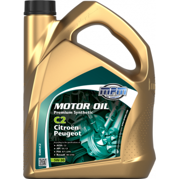 MPM Premium Synthetic C2 Citroën/Peugeot 5W-30 Motorolja Dunk 5 l