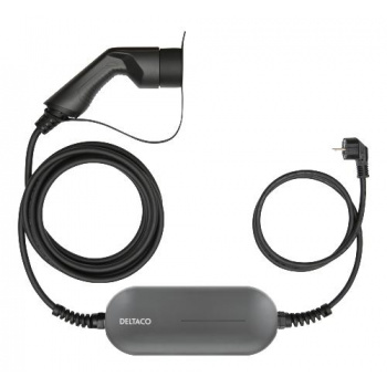 Deltaco e-Charge Laddkabel 2,3 kW Schuko - Typ2 1-FAS 10 A, 5.5 m Deltaco