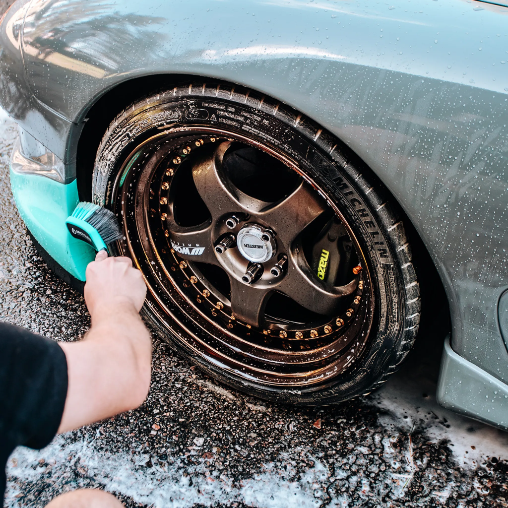 Närbild av splitted tip-borststrån